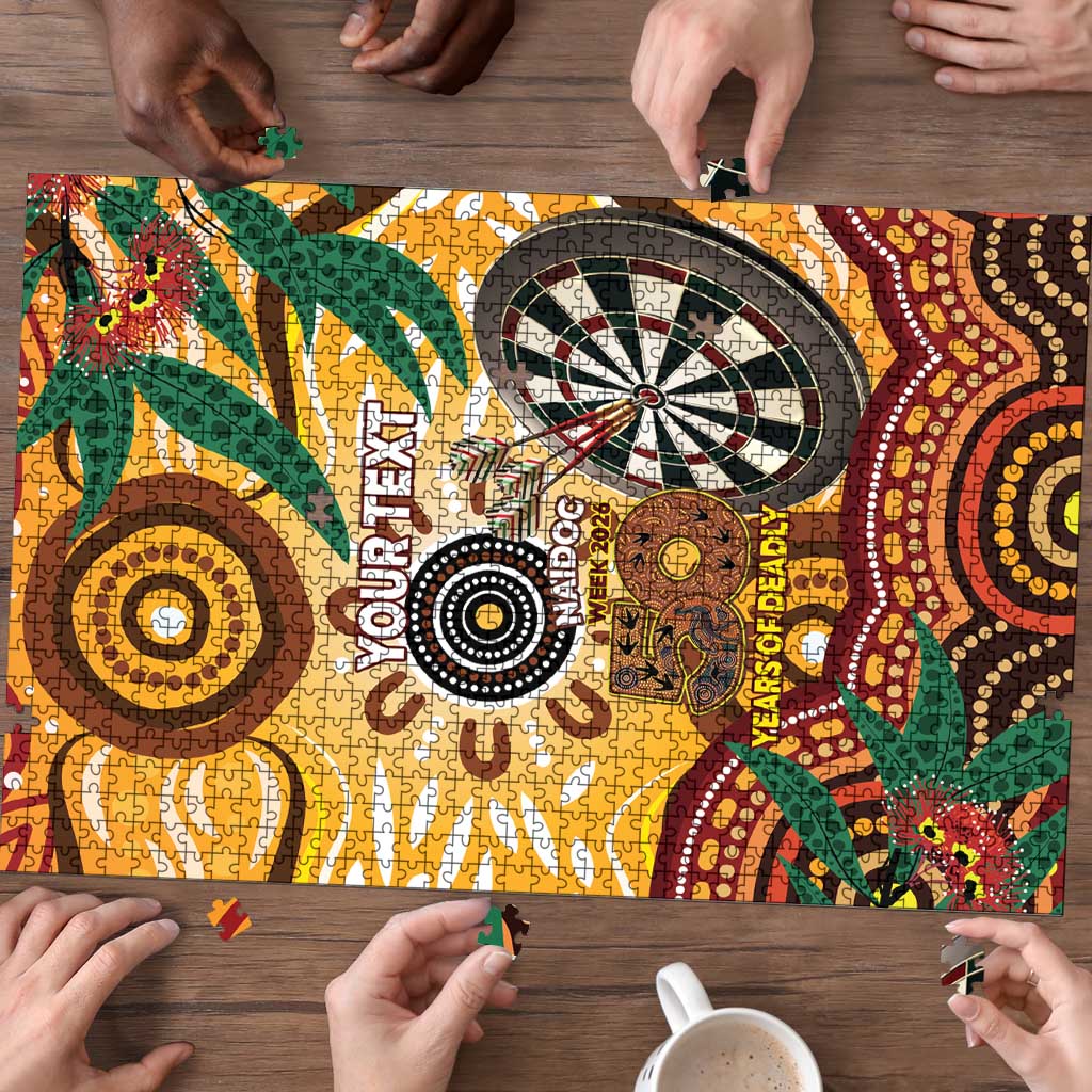 Darts Australia NAIDOC Week 2026 Personalised Puzzle 50 Years Deadly Eucalyptus Indigenous Art