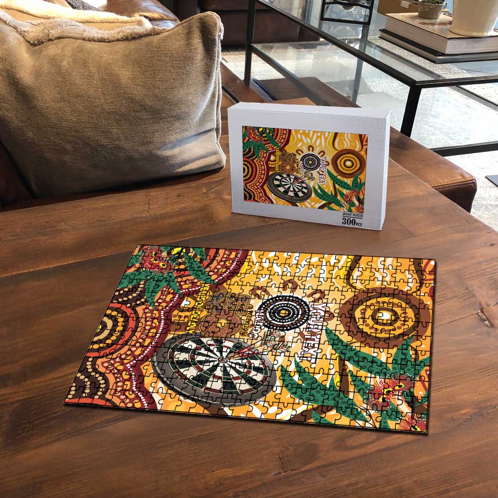 Darts Australia NAIDOC Week 2026 Personalised Puzzle 50 Years Deadly Eucalyptus Indigenous Art