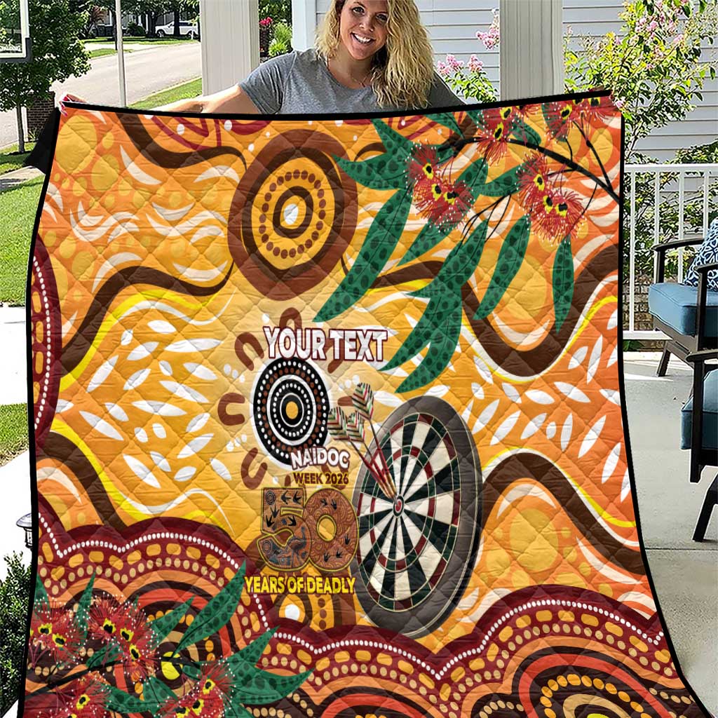 Darts Australia NAIDOC Week 2026 Personalised Quilt 50 Years Deadly Eucalyptus Indigenous Art