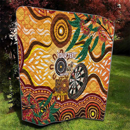 Darts Australia NAIDOC Week 2026 Personalised Quilt 50 Years Deadly Eucalyptus Indigenous Art