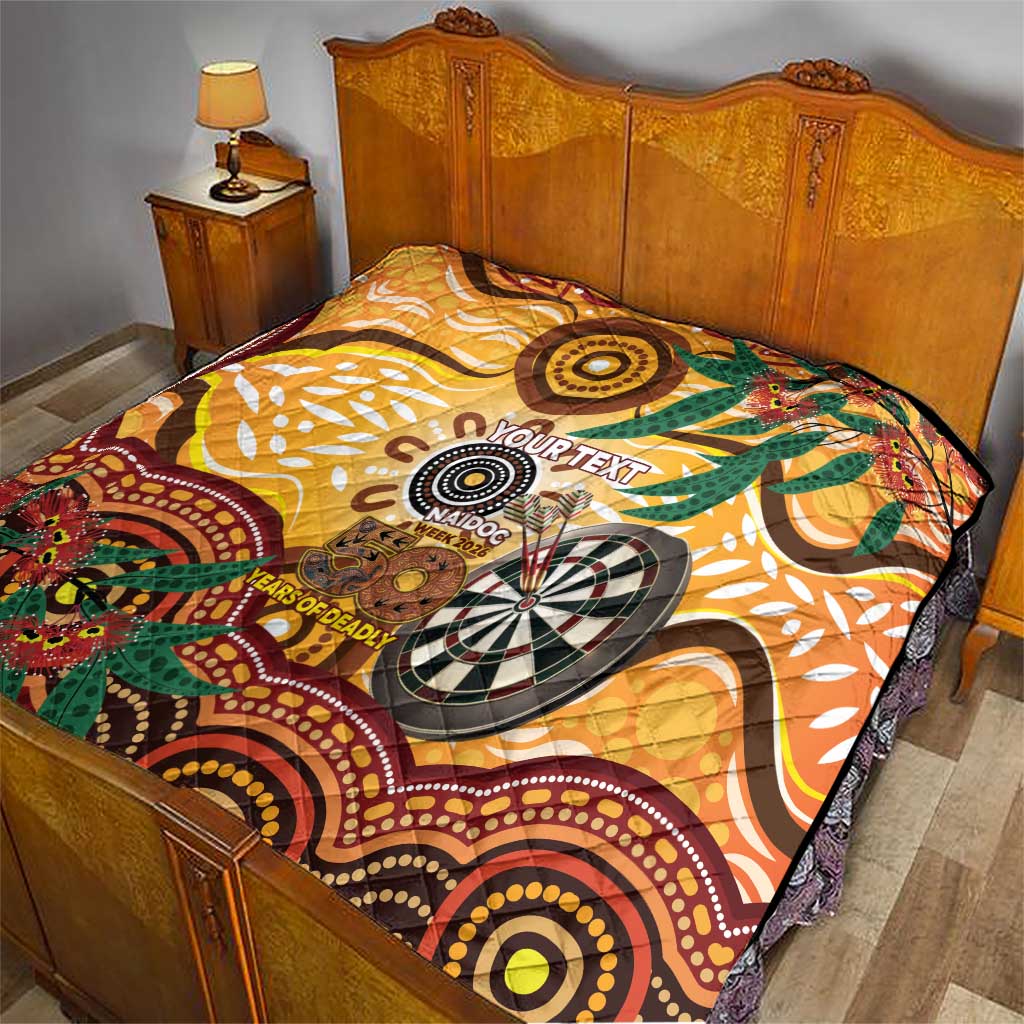 Darts Australia NAIDOC Week 2026 Personalised Quilt 50 Years Deadly Eucalyptus Indigenous Art