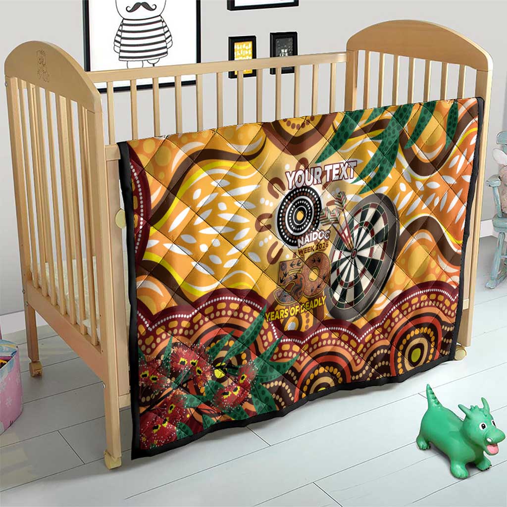 Darts Australia NAIDOC Week 2026 Personalised Quilt 50 Years Deadly Eucalyptus Indigenous Art