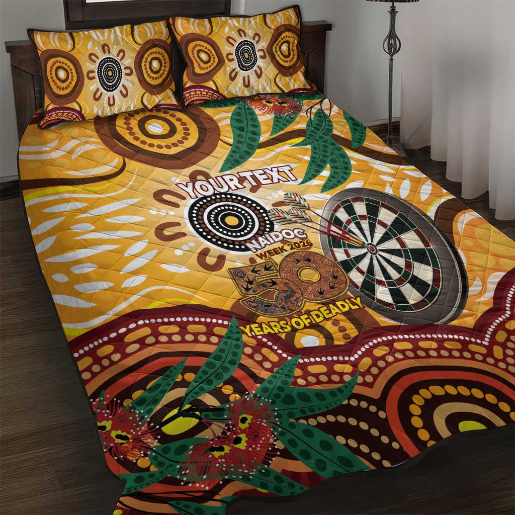 Darts Australia NAIDOC Week 2026 Personalised Quilt Bed Set 50 Years Deadly Eucalyptus Indigenous Art