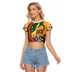 Darts Australia NAIDOC Week 2026 Personalised Raglan Cropped T Shirt 50 Years Deadly Eucalyptus Indigenous Art