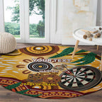 Darts Australia NAIDOC Week 2026 Personalised Round Carpet 50 Years Deadly Eucalyptus Indigenous Art