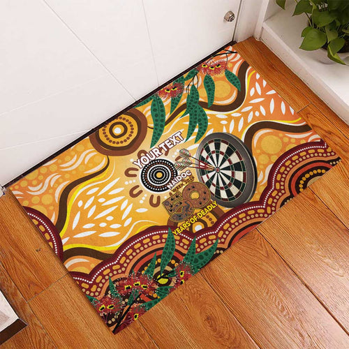 Darts Australia NAIDOC Week 2026 Personalised Rubber Doormat 50 Years Deadly Eucalyptus Indigenous Art