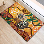 Darts Australia NAIDOC Week 2026 Personalised Rubber Doormat 50 Years Deadly Eucalyptus Indigenous Art