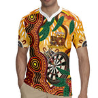 Darts Australia NAIDOC Week 2026 Personalised Rugby Jersey 50 Years Deadly Eucalyptus Indigenous Art