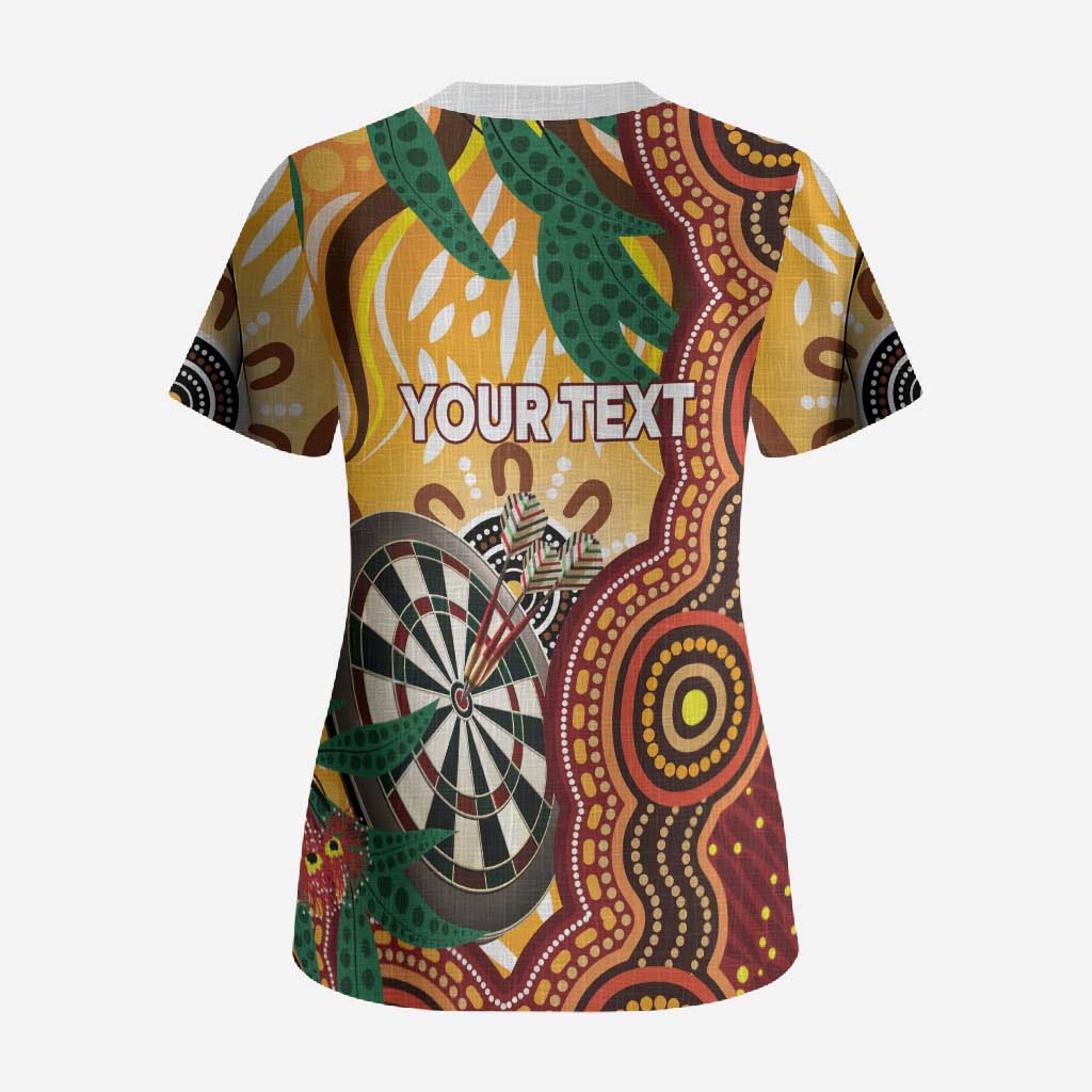 Darts Australia NAIDOC Week 2026 Personalised Scrub Top 50 Years Deadly Eucalyptus Indigenous Art