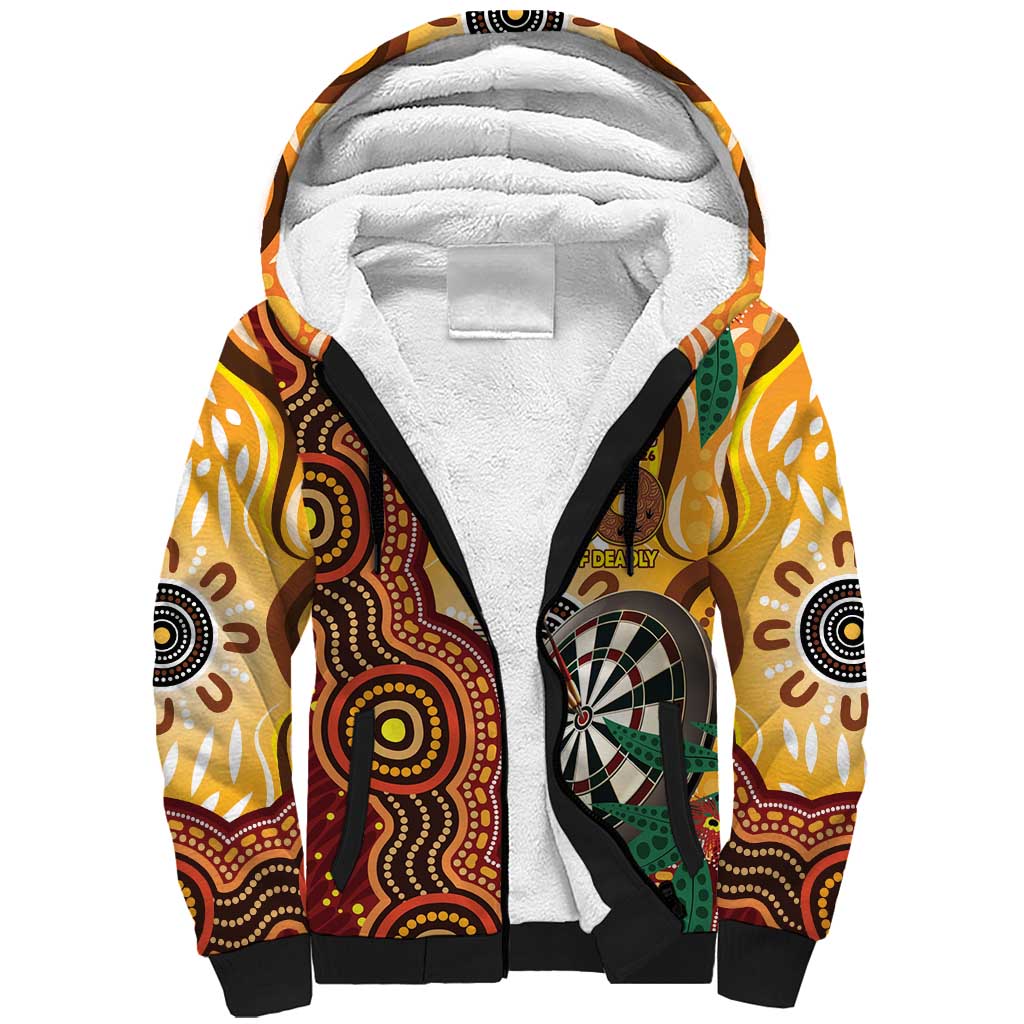 Darts Australia NAIDOC Week 2026 Personalised Sherpa Hoodie 50 Years Deadly Eucalyptus Indigenous Art