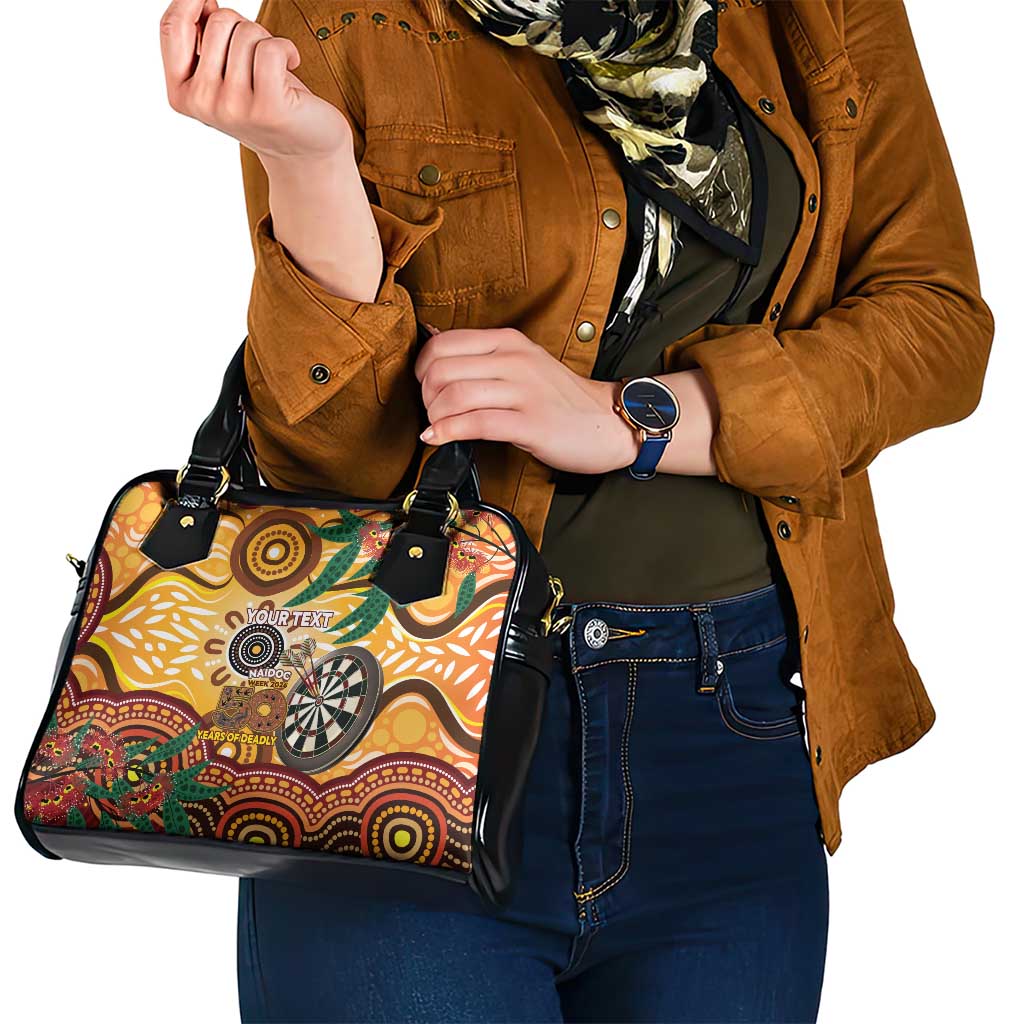 Darts Australia NAIDOC Week 2026 Personalised Shoulder Handbag 50 Years Deadly Eucalyptus Indigenous Art