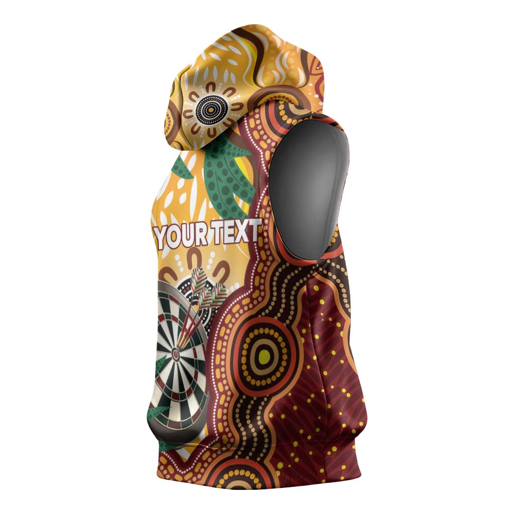 Darts Australia NAIDOC Week 2026 Personalised Sleeveless Hoodie 50 Years Deadly Eucalyptus Indigenous Art