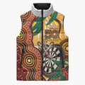 Darts Australia NAIDOC Week 2026 Personalised Sleeveless Puffer Jacket 50 Years Deadly Eucalyptus Indigenous Art