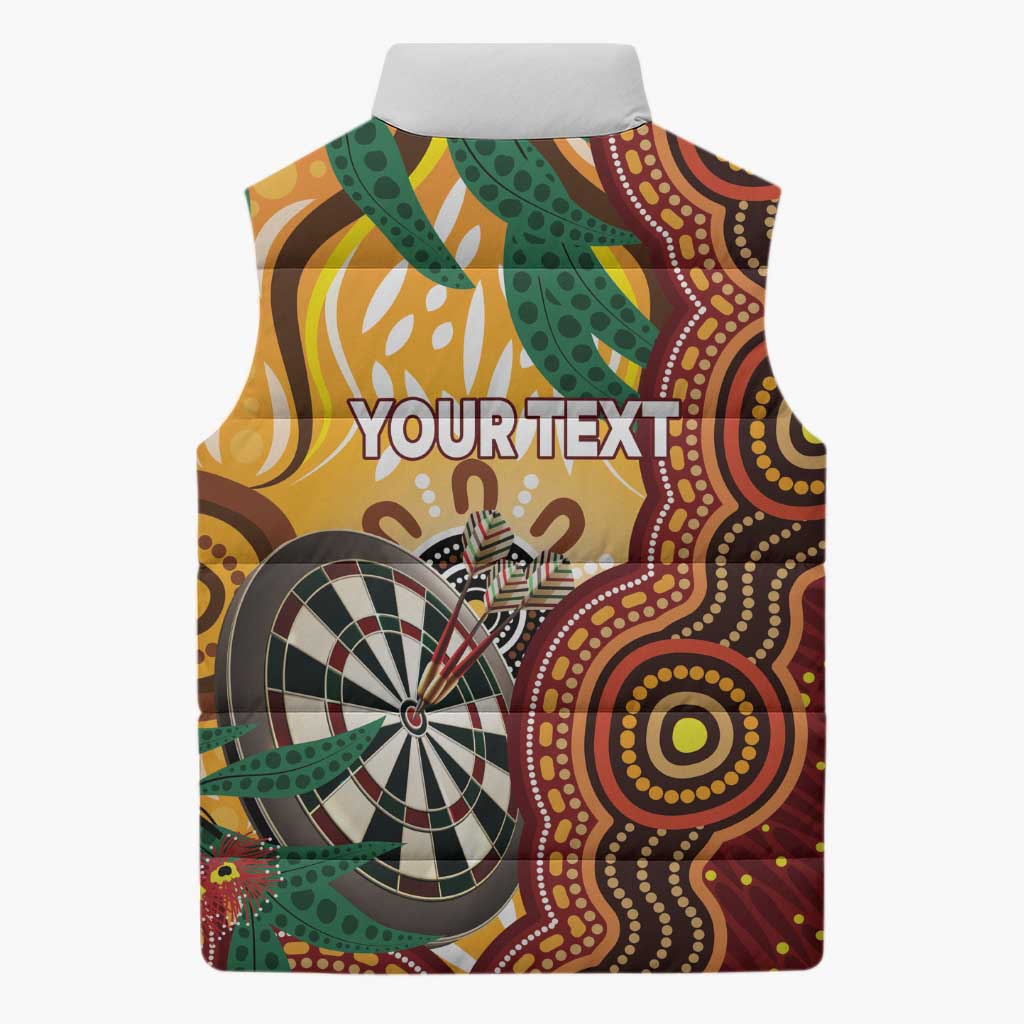 Darts Australia NAIDOC Week 2026 Personalised Sleeveless Puffer Jacket 50 Years Deadly Eucalyptus Indigenous Art