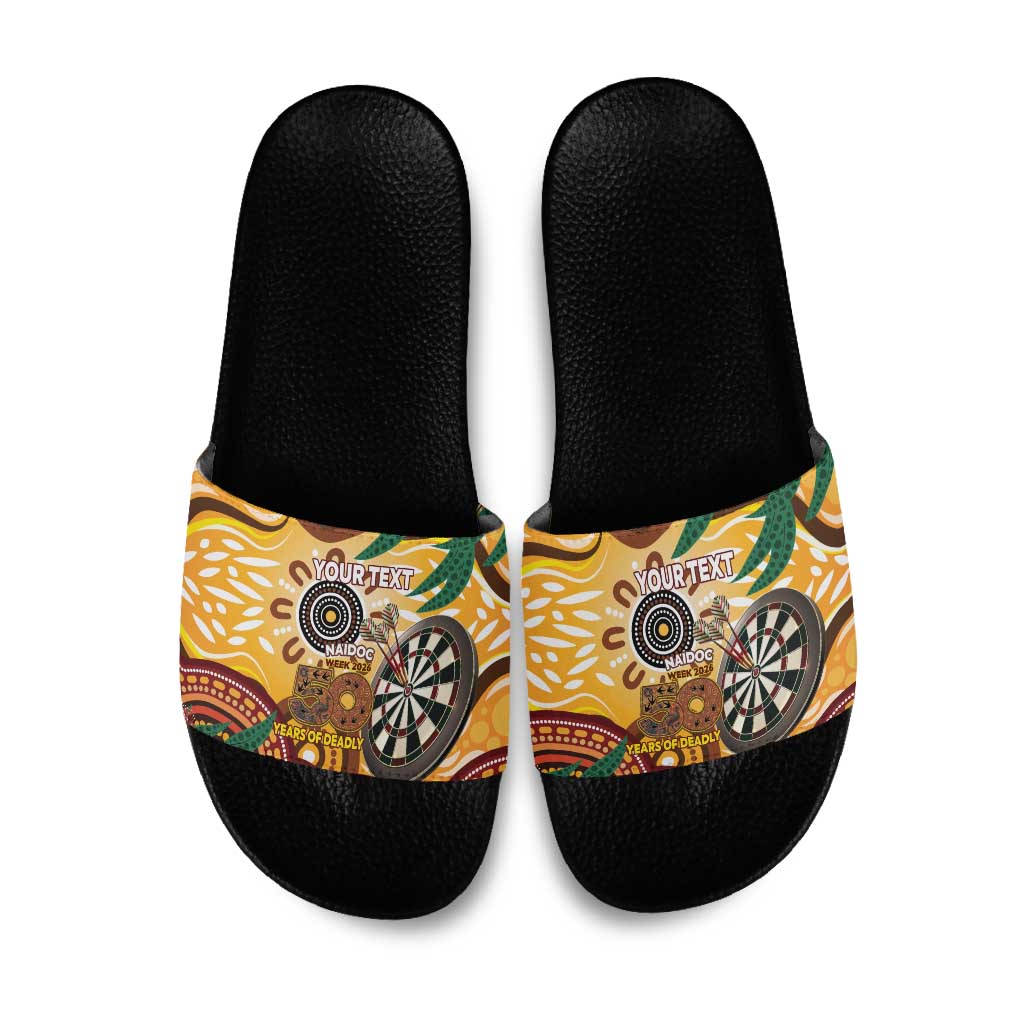 Darts Australia NAIDOC Week 2026 Personalised Slide Sandals 50 Years Deadly Eucalyptus Indigenous Art