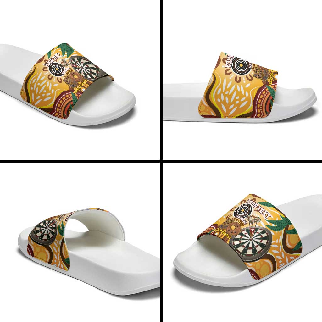 Darts Australia NAIDOC Week 2026 Personalised Slide Sandals 50 Years Deadly Eucalyptus Indigenous Art