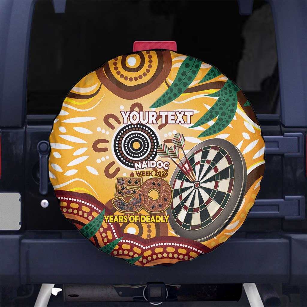 Darts Australia NAIDOC Week 2026 Personalised Spare Tire Cover 50 Years Deadly Eucalyptus Indigenous Art