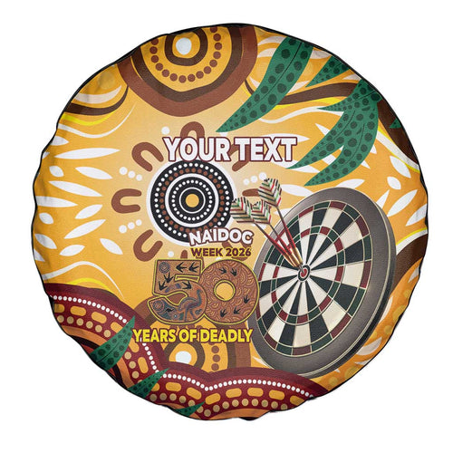 Darts Australia NAIDOC Week 2026 Personalised Spare Tire Cover 50 Years Deadly Eucalyptus Indigenous Art