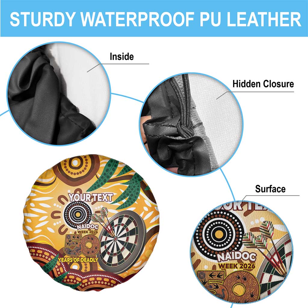 Darts Australia NAIDOC Week 2026 Personalised Spare Tire Cover 50 Years Deadly Eucalyptus Indigenous Art