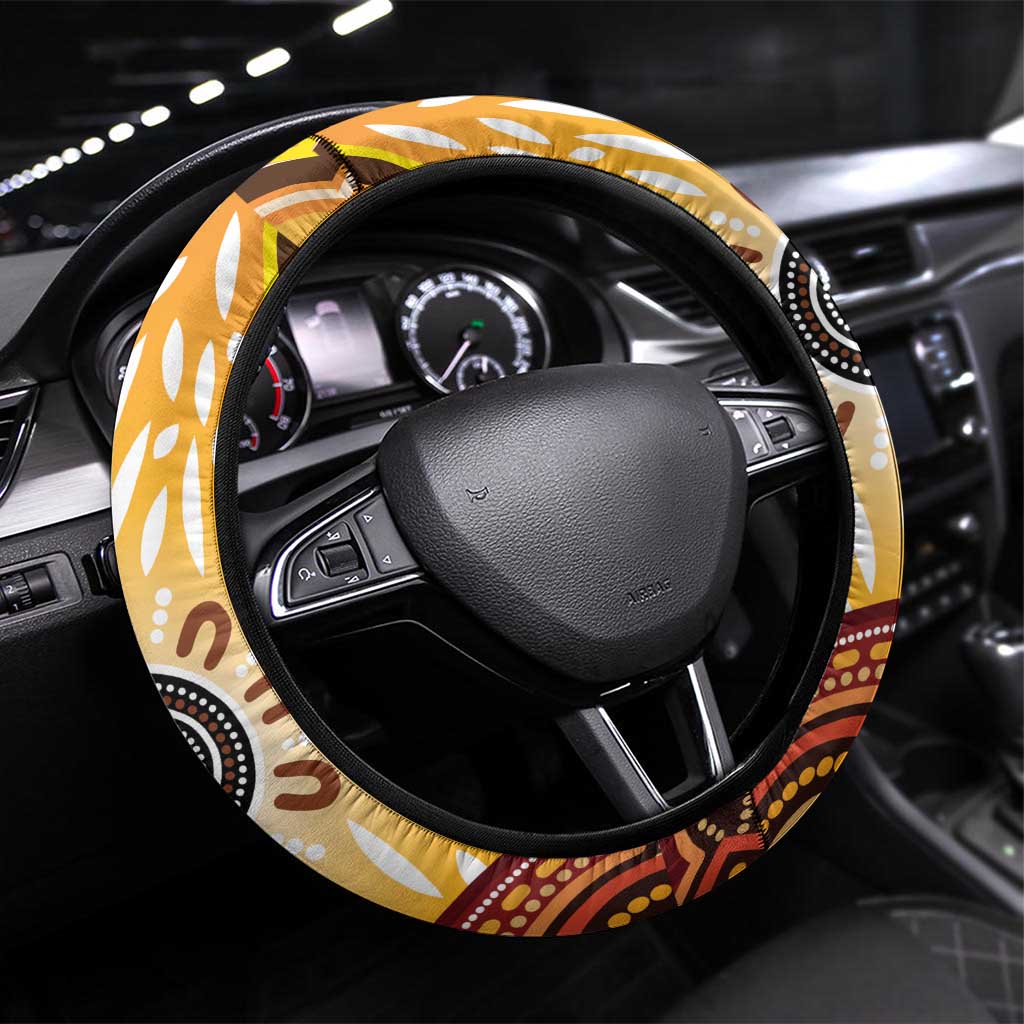 Darts Australia NAIDOC Week 2026 Steering Wheel Cover 50 Years Deadly Eucalyptus Indigenous Art
