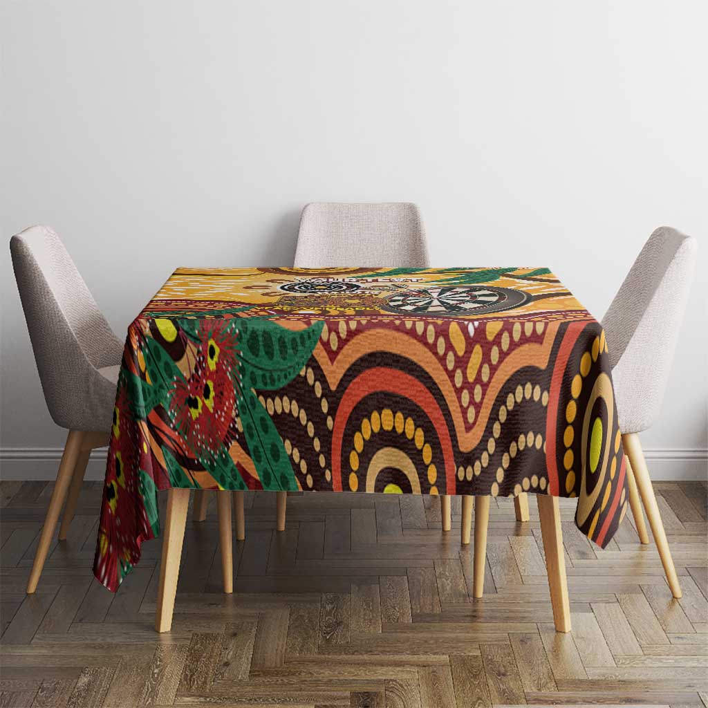 Darts Australia NAIDOC Week 2026 Personalised Tablecloth 50 Years Deadly Eucalyptus Indigenous Art