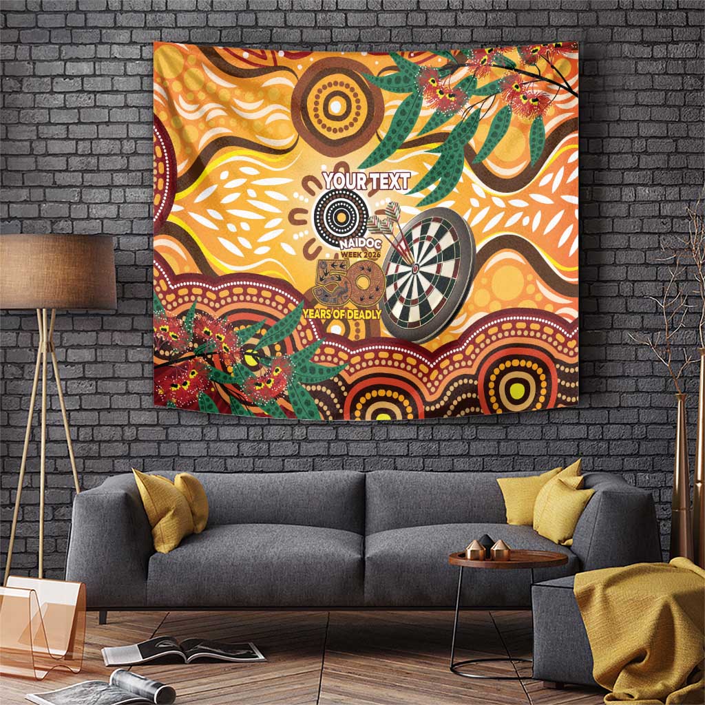 Darts Australia NAIDOC Week 2026 Personalised Tapestry 50 Years Deadly Eucalyptus Indigenous Art