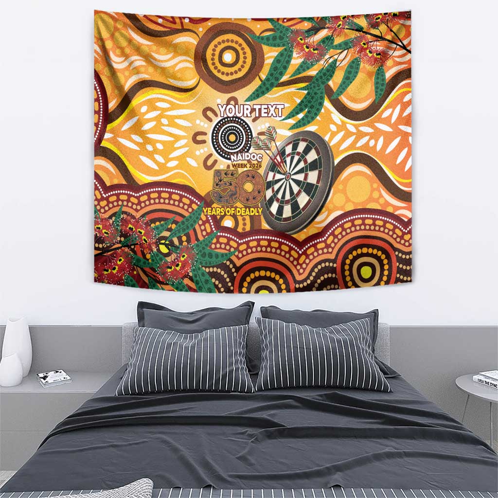 Darts Australia NAIDOC Week 2026 Personalised Tapestry 50 Years Deadly Eucalyptus Indigenous Art