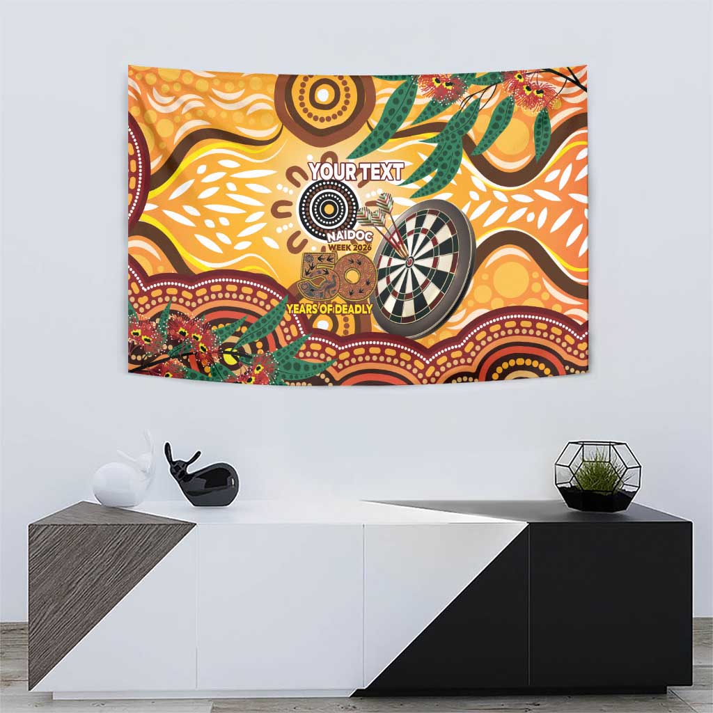 Darts Australia NAIDOC Week 2026 Personalised Tapestry 50 Years Deadly Eucalyptus Indigenous Art