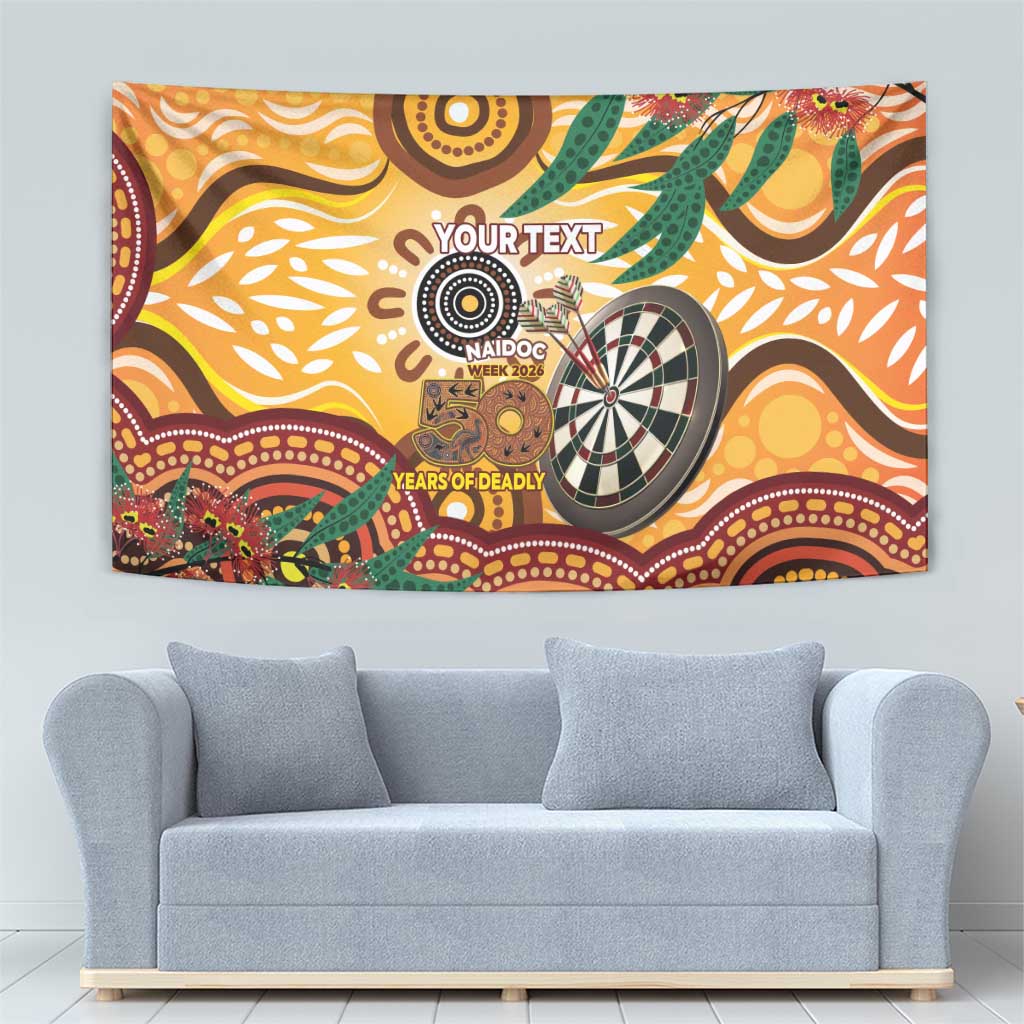 Darts Australia NAIDOC Week 2026 Personalised Tapestry 50 Years Deadly Eucalyptus Indigenous Art