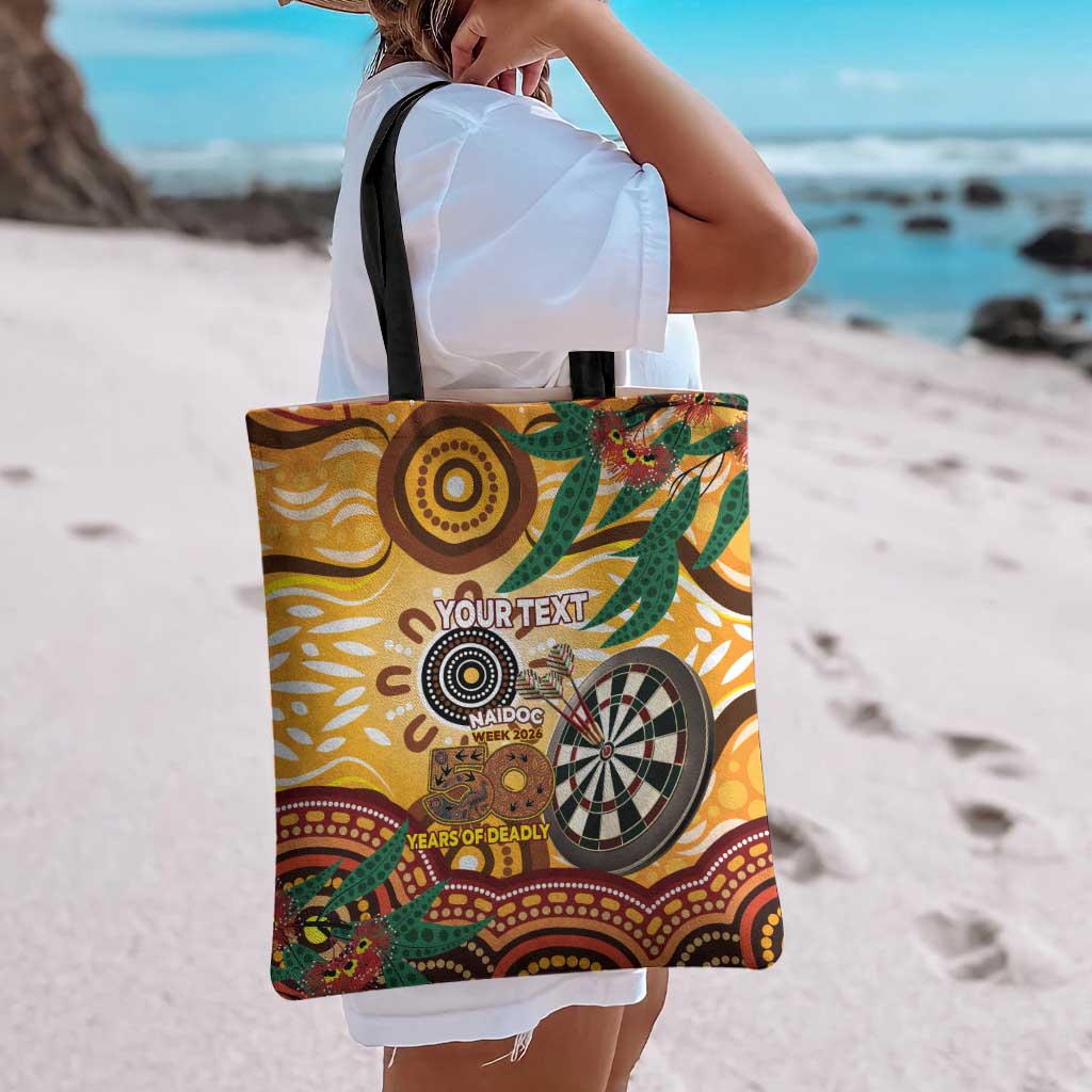 Darts Australia NAIDOC Week 2026 Personalised Tote Bag 50 Years Deadly Eucalyptus Indigenous Art