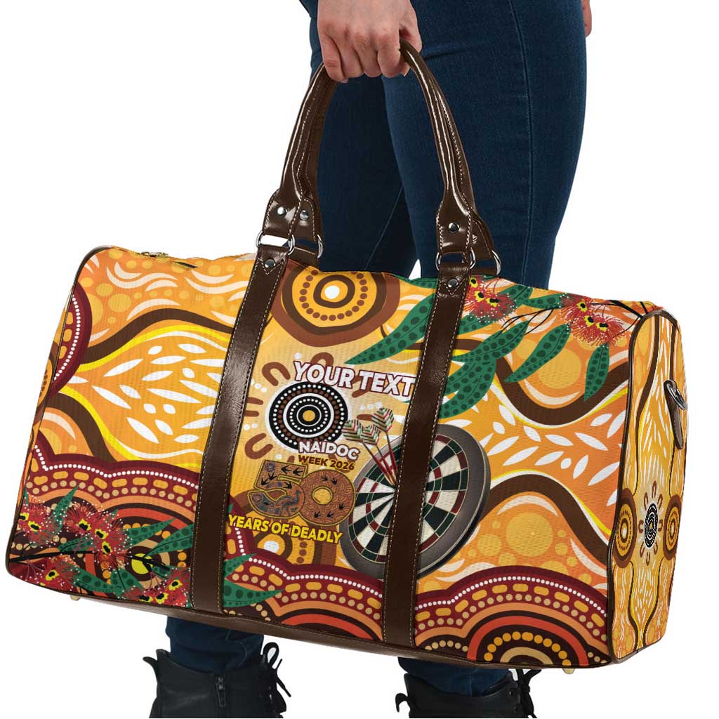 Darts Australia NAIDOC Week 2026 Personalised Travel Bag 50 Years Deadly Eucalyptus Indigenous Art