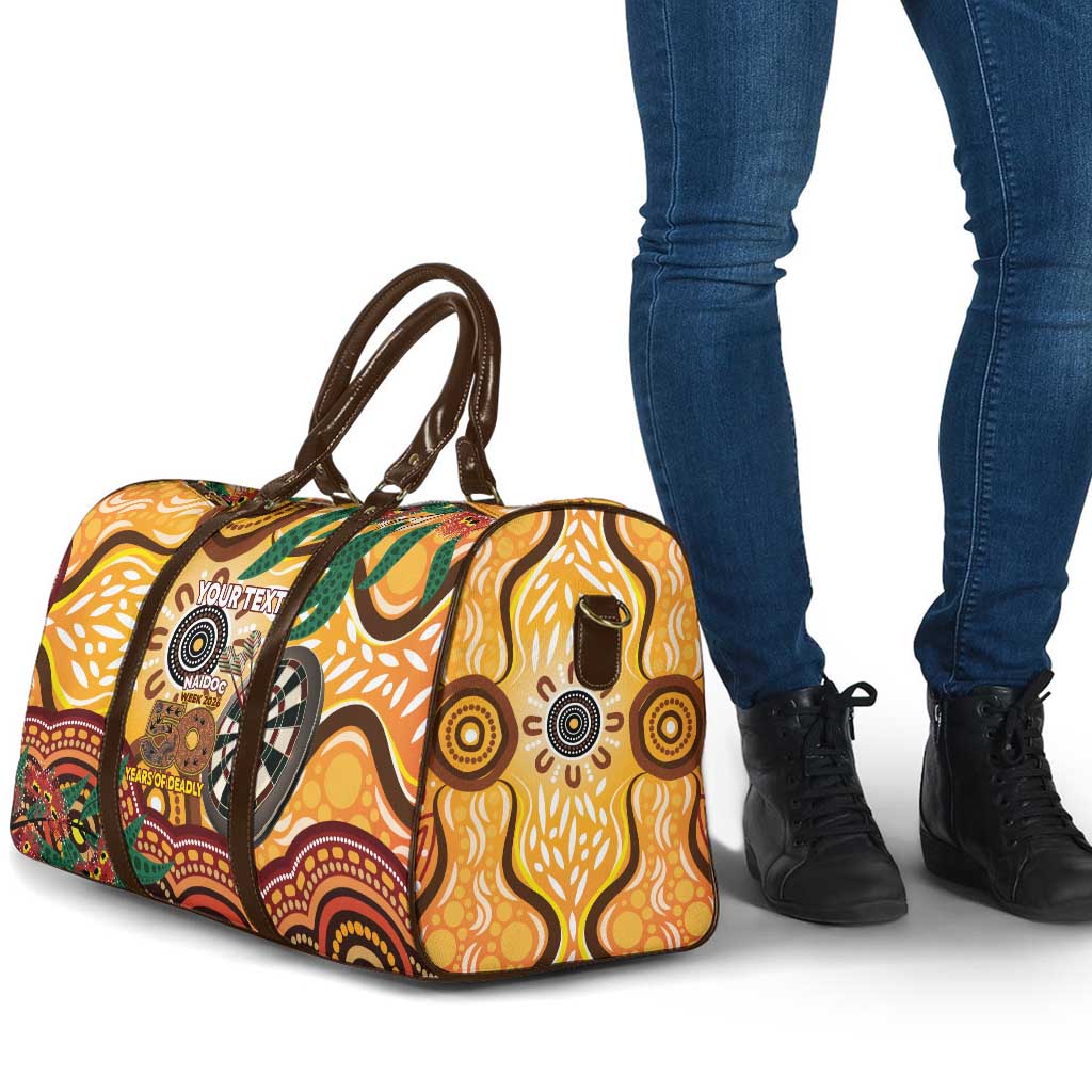 Darts Australia NAIDOC Week 2026 Personalised Travel Bag 50 Years Deadly Eucalyptus Indigenous Art