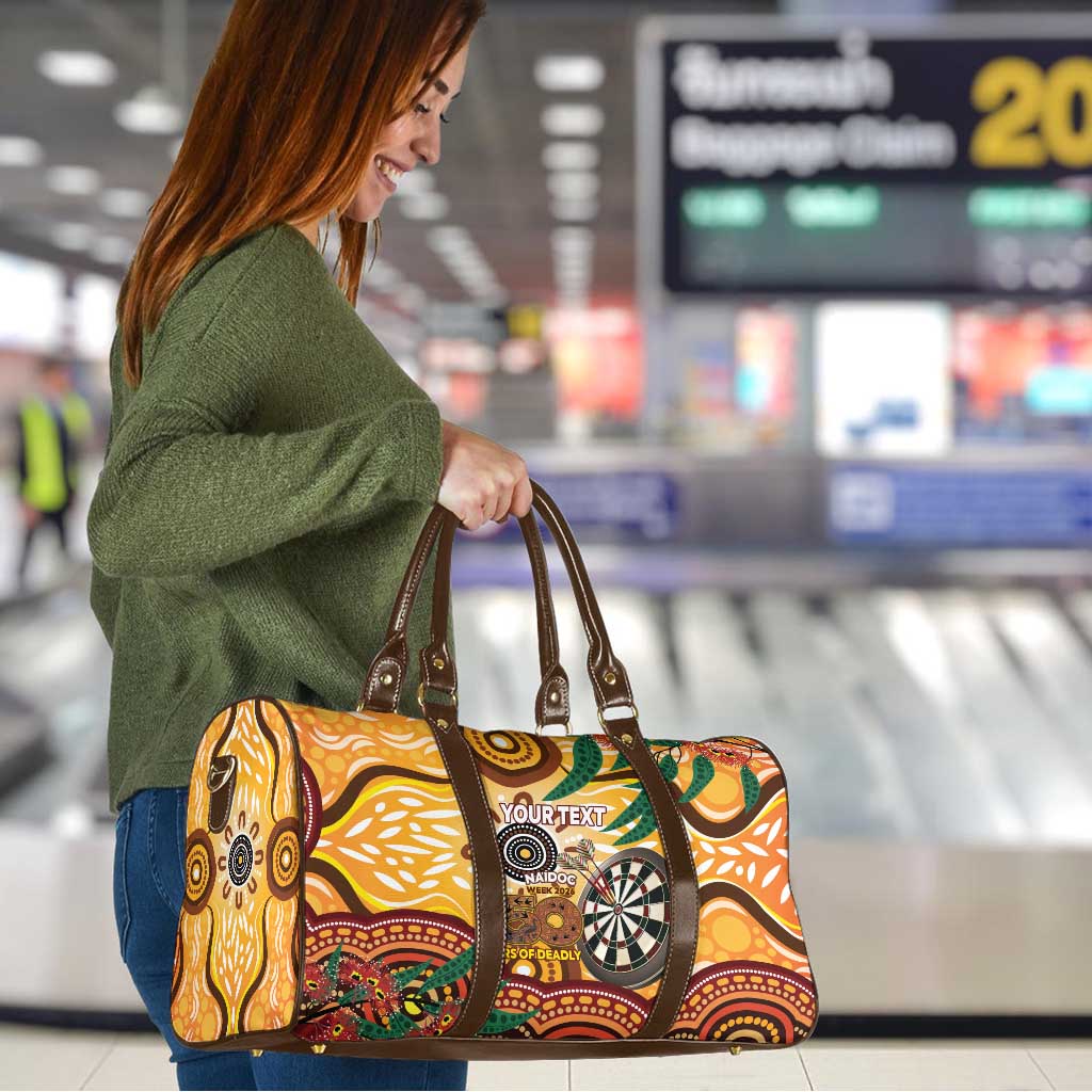 Darts Australia NAIDOC Week 2026 Personalised Travel Bag 50 Years Deadly Eucalyptus Indigenous Art