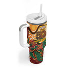 Darts Australia NAIDOC Week 2026 Personalised Tumbler With Handle 50 Years Deadly Eucalyptus Indigenous Art