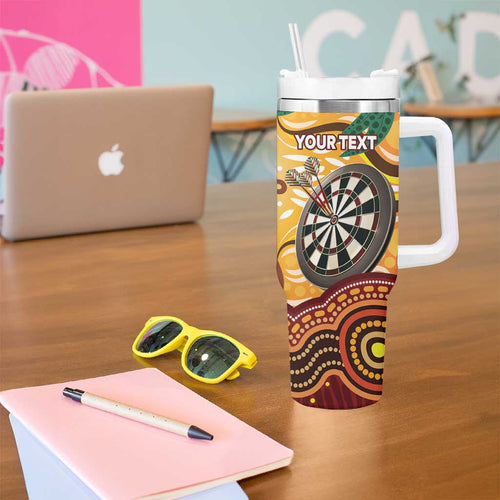Darts Australia NAIDOC Week 2026 Personalised Tumbler With Handle 50 Years Deadly Eucalyptus Indigenous Art