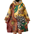 Darts Australia NAIDOC Week 2026 Personalised Wearable Blanket Hoodie 50 Years Deadly Eucalyptus Indigenous Art
