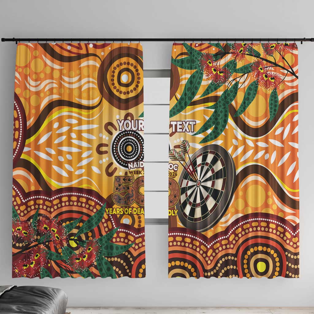 Darts Australia NAIDOC Week 2026 Personalised Window Curtain 50 Years Deadly Eucalyptus Indigenous Art