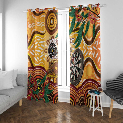 Darts Australia NAIDOC Week 2026 Personalised Window Curtain 50 Years Deadly Eucalyptus Indigenous Art