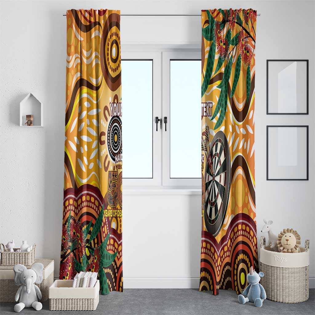 Darts Australia NAIDOC Week 2026 Personalised Window Curtain 50 Years Deadly Eucalyptus Indigenous Art