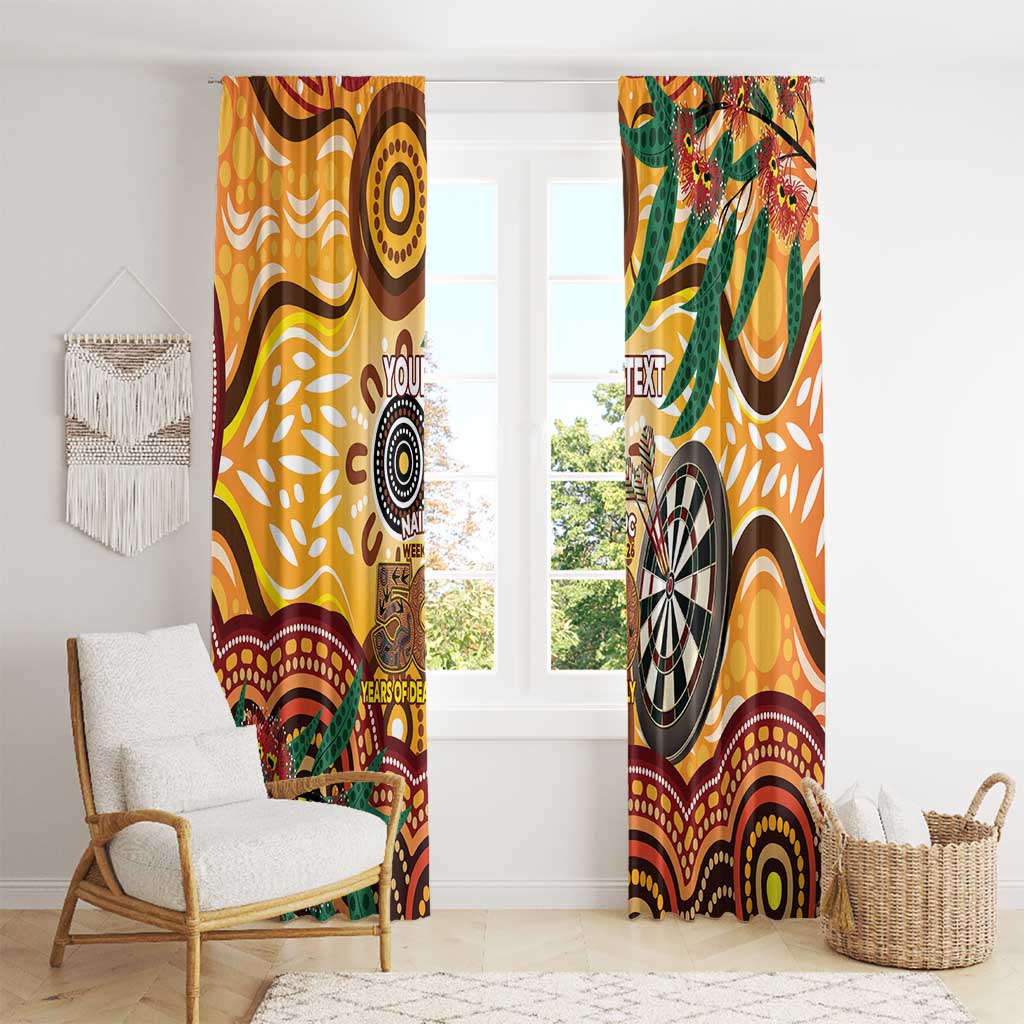 Darts Australia NAIDOC Week 2026 Personalised Window Curtain 50 Years Deadly Eucalyptus Indigenous Art