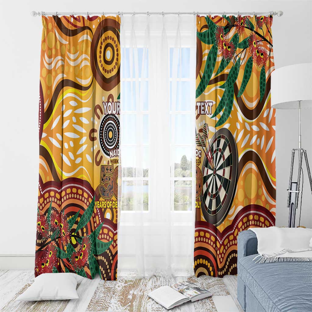 Darts Australia NAIDOC Week 2026 Personalised Window Curtain 50 Years Deadly Eucalyptus Indigenous Art
