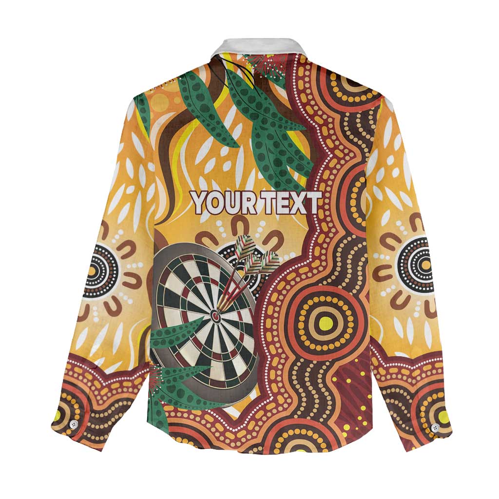 Darts Australia NAIDOC Week 2026 Personalised Women Casual Shirt 50 Years Deadly Eucalyptus Indigenous Art