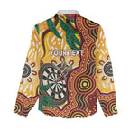 Darts Australia NAIDOC Week 2026 Personalised Women Casual Shirt 50 Years Deadly Eucalyptus Indigenous Art