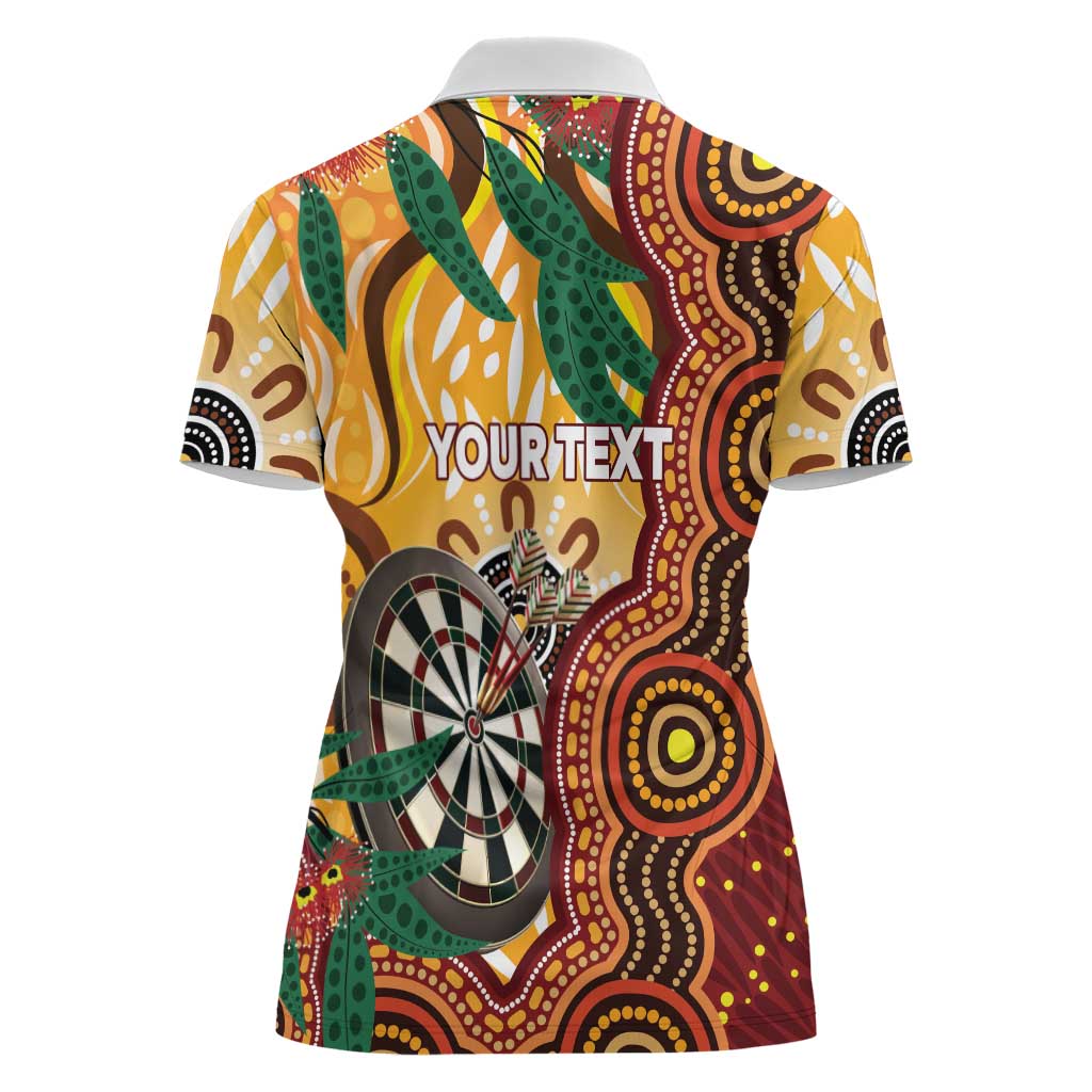 Darts Australia NAIDOC Week 2026 Personalised Women Polo Shirt 50 Years Deadly Eucalyptus Indigenous Art