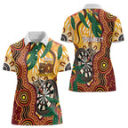Darts Australia NAIDOC Week 2026 Personalised Women Polo Shirt 50 Years Deadly Eucalyptus Indigenous Art