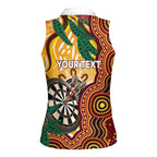 Darts Australia NAIDOC Week 2026 Personalised Women Sleeveless Polo Shirt 50 Years Deadly Eucalyptus Indigenous Art