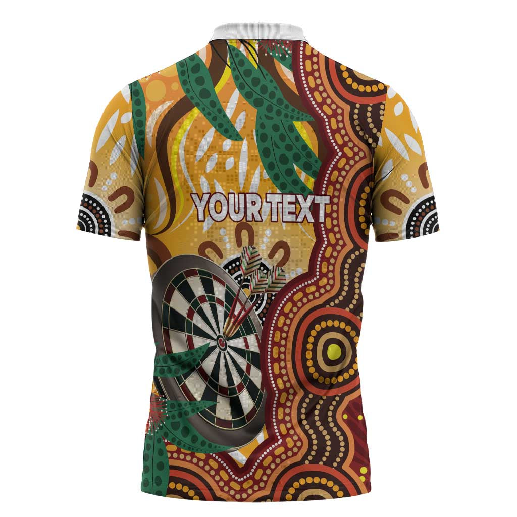 Darts Australia NAIDOC Week 2026 Personalised Zipper Polo Shirt 50 Years Deadly Eucalyptus Indigenous Art