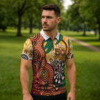 Darts Australia NAIDOC Week 2026 Personalised Zipper Polo Shirt 50 Years Deadly Eucalyptus Indigenous Art