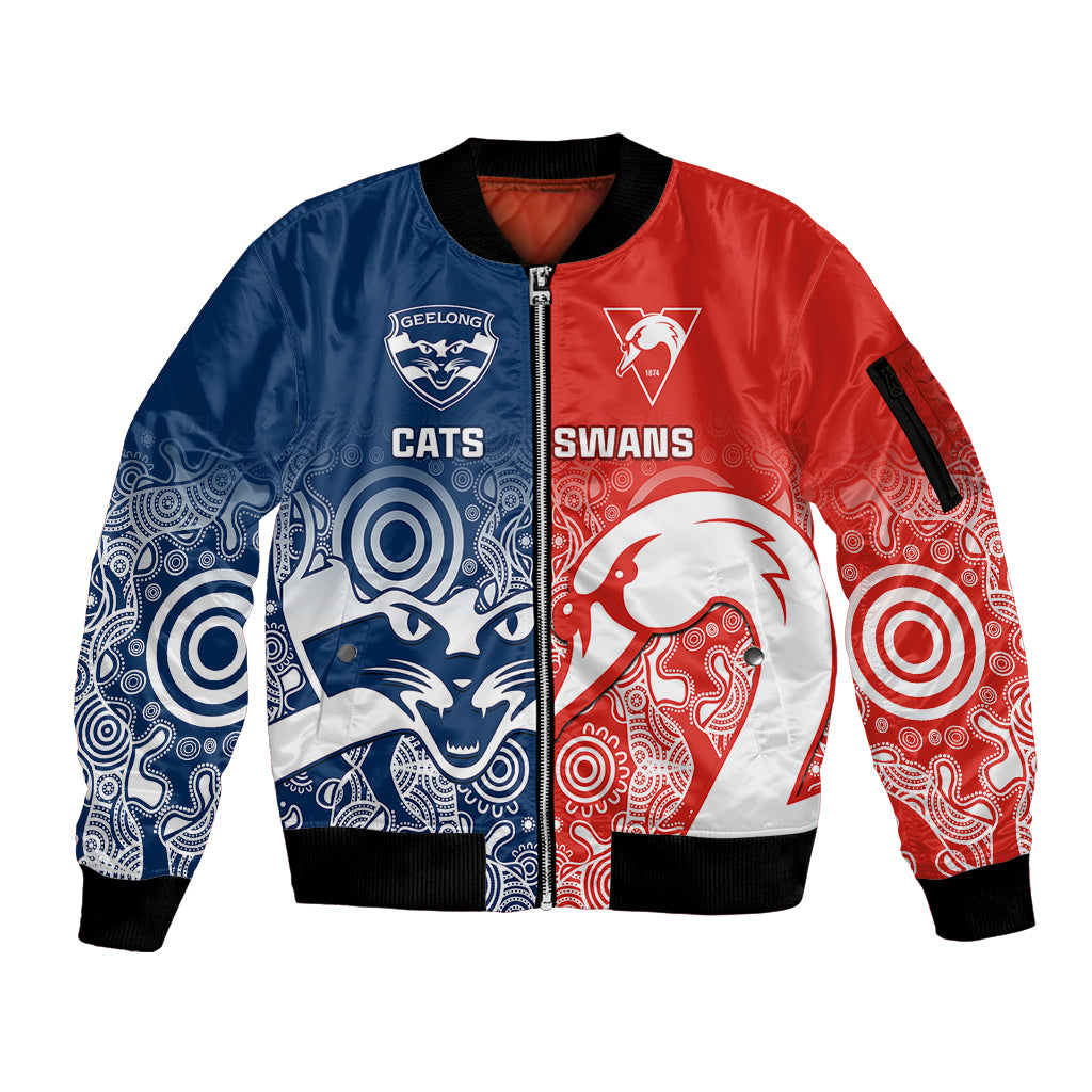 swans-and-cats-football-sleeve-zip-bomber-jacket-sydney-mix-geelong-indigenous