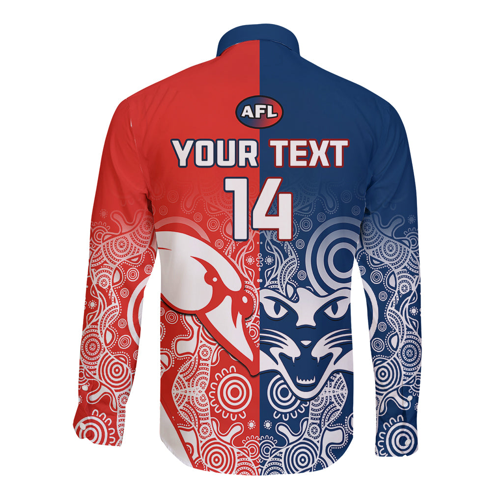 personalised-swans-and-cats-football-long-sleeve-button-shirt-sydney-mix-geelong-indigenous